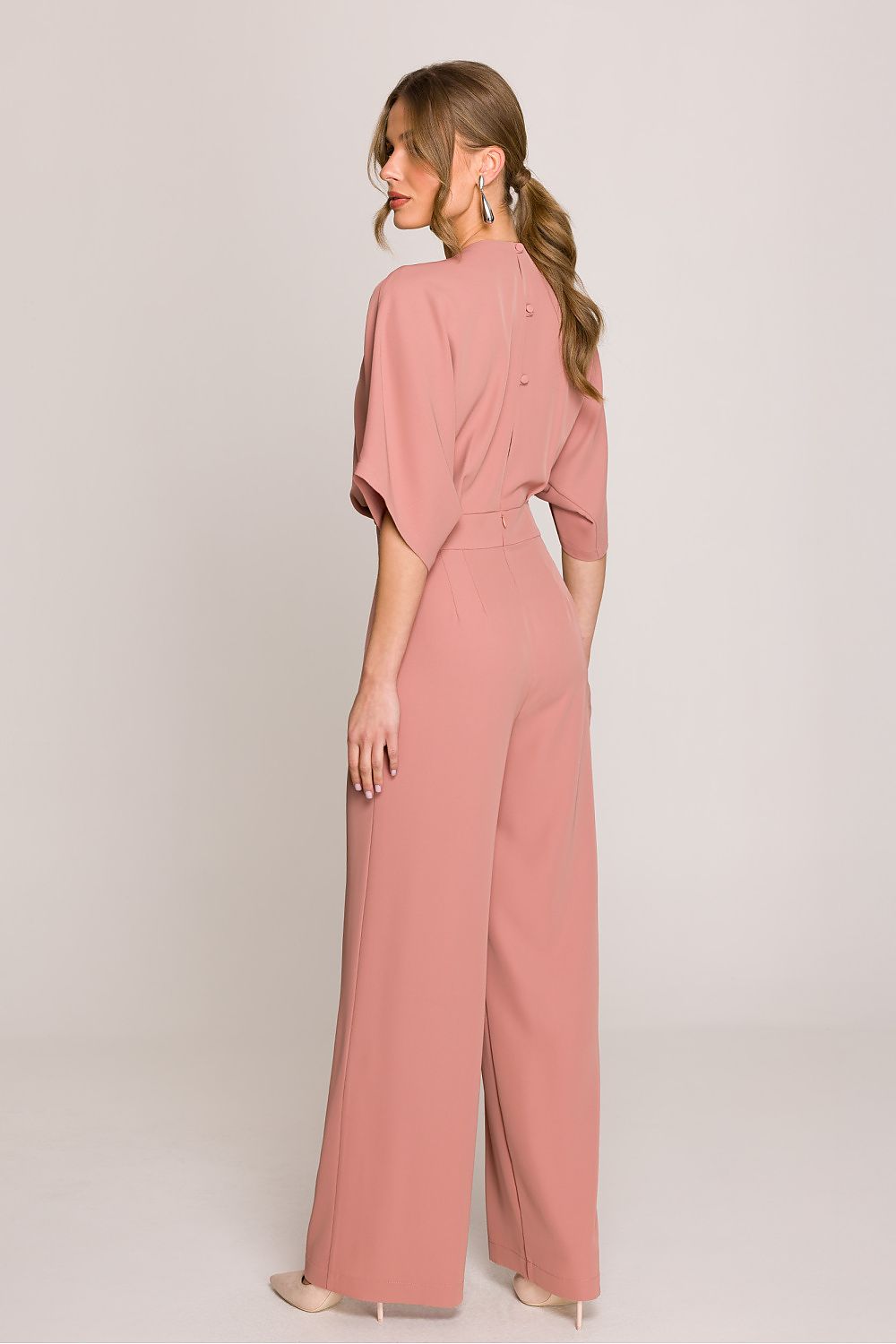 Jumpsuit / Stylove til dame fra MS StyleHaven, laget av polyester, farge Blå, størrelse XL, med short ermer, perfekt til casual; dress
