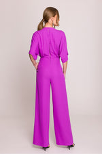 Jumpsuit / Stylove til dame fra MS StyleHaven, laget av polyester, farge Rosa, størrelse L, med short ermer, perfekt til casual; dress