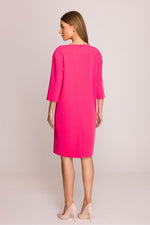 Dagkjole Stylove til dame fra MS StyleHaven, laget av polyester; Viskose, farge Rosa, størrelse M, med lang ermer, perfekt til casual; dress