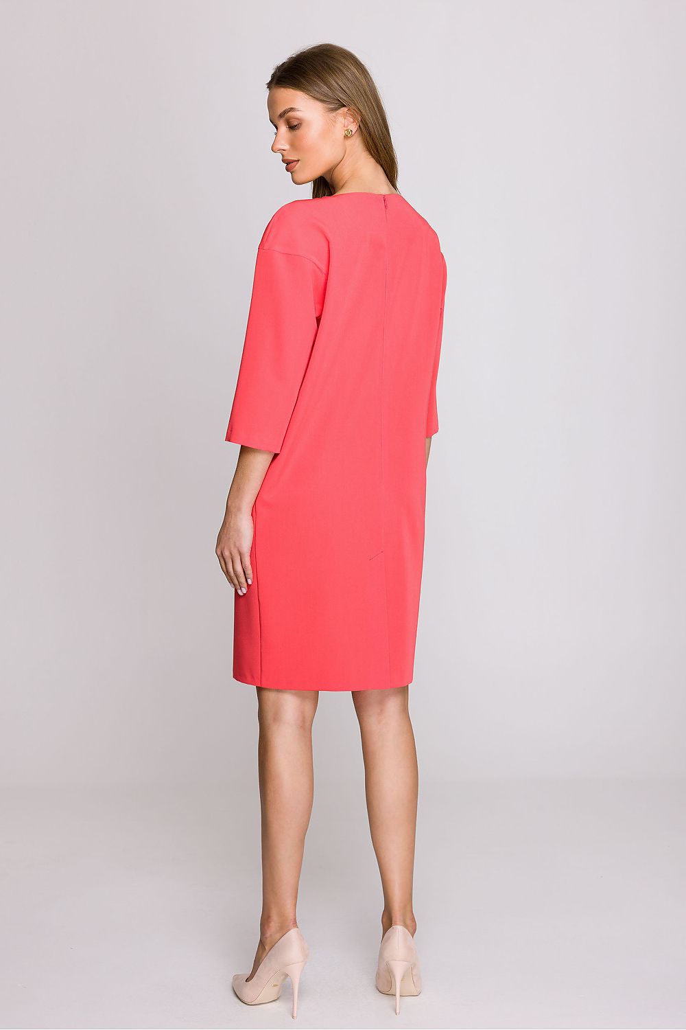 Dagkjole Stylove til dame fra MS StyleHaven, laget av polyester; Viskose, farge Rosa, størrelse XXL, med lang ermer, perfekt til casual; dress