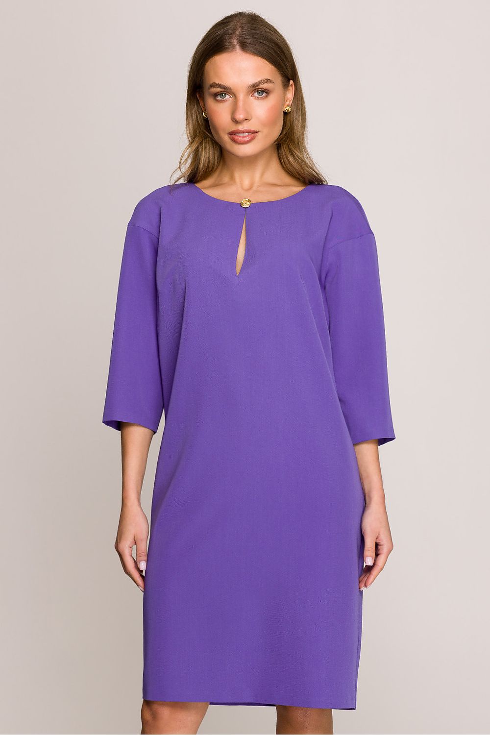 Dagkjole Stylove til dame fra MS StyleHaven, laget av polyester; Viskose, farge Rød, størrelse XL, med lang ermer, perfekt til casual; dress