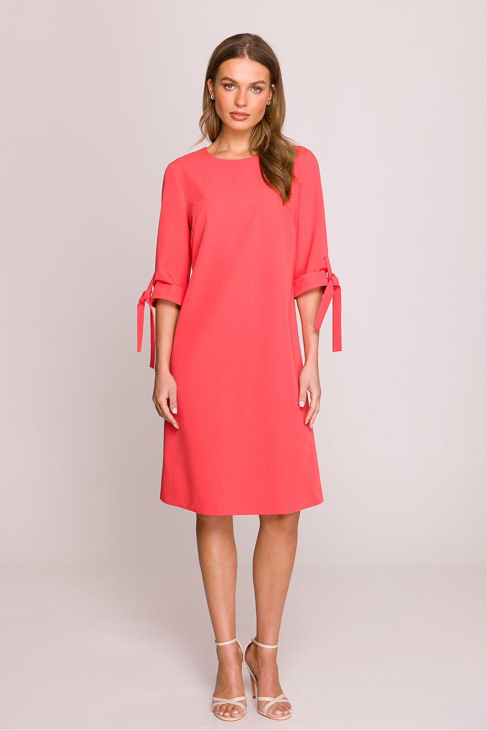 Dagkjole Stylove til dame fra MS StyleHaven, laget av polyester; Viskose, farge Rosa, størrelse L, med short; 3-4 ermer, perfekt til casual; dress