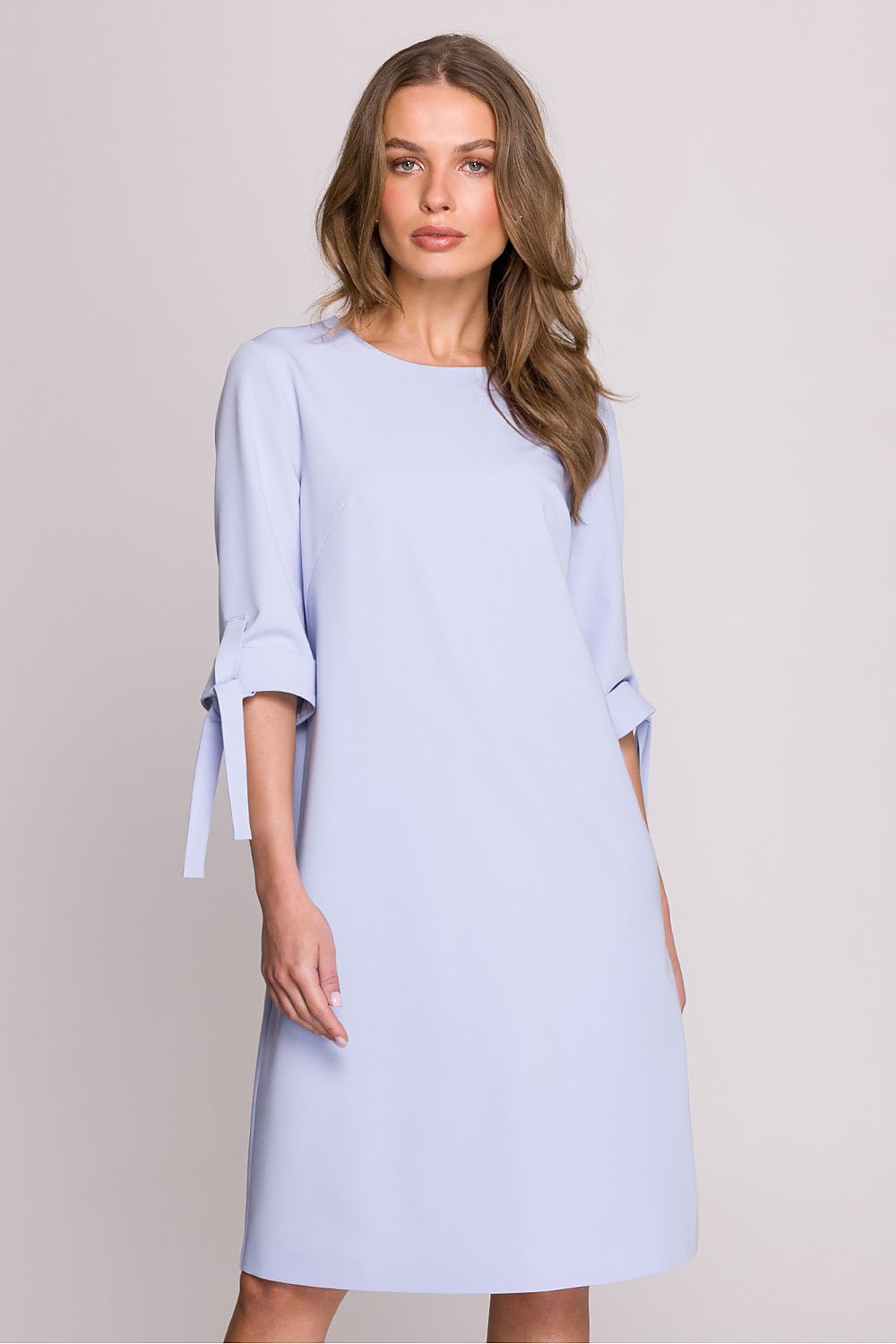 Dagkjole Stylove til dame fra MS StyleHaven, laget av polyester; Viskose, farge Grå, størrelse L, med short; 3-4 ermer, perfekt til casual; dress