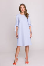 Dagkjole Stylove til dame fra MS StyleHaven, laget av polyester; Viskose, farge Grå, størrelse XL, med short; 3-4 ermer, perfekt til casual; dress