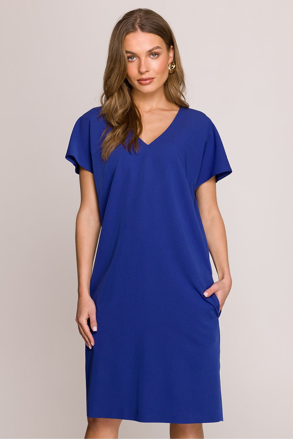 Dagkjole Stylove til dame fra MS StyleHaven, laget av polyester; Viskose, farge Rød, størrelse XXL, med short ermer, perfekt til casual; dress