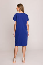Dagkjole Stylove til dame fra MS StyleHaven, laget av polyester; Viskose, farge Grå, størrelse M, med short ermer, perfekt til casual; dress