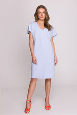 Dagkjole Stylove til dame fra MS StyleHaven, laget av polyester; Viskose, farge Grå, størrelse XL, med short ermer, perfekt til casual; dress