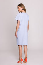 Dagkjole Stylove til dame fra MS StyleHaven, laget av polyester; Viskose, farge Grå, størrelse XXL, med short ermer, perfekt til casual; dress
