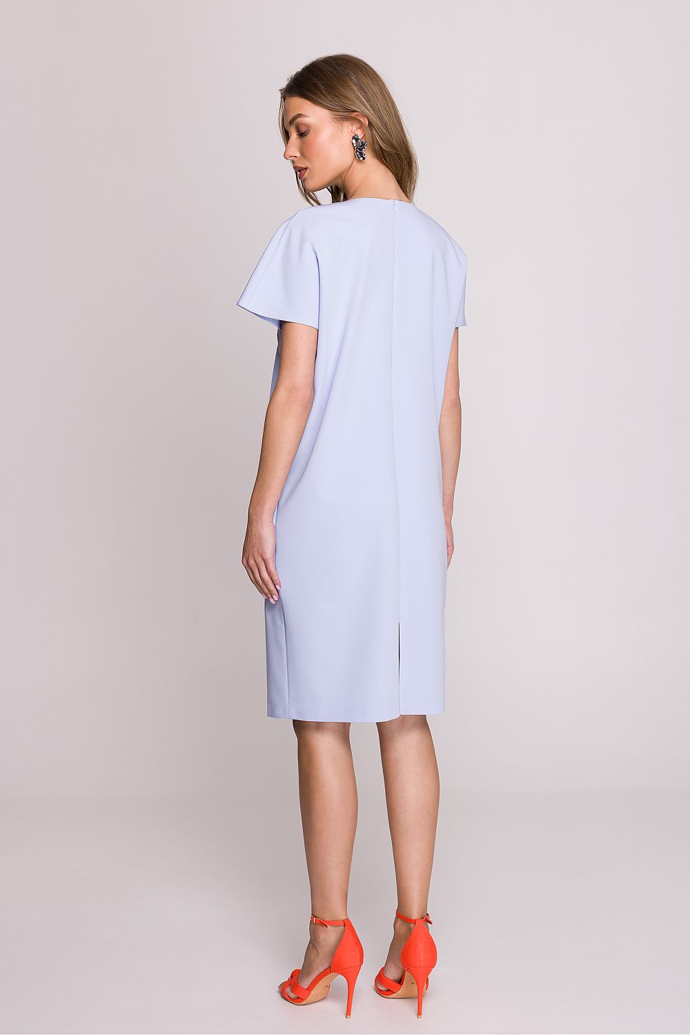 Dagkjole Stylove til dame fra MS StyleHaven, laget av polyester; Viskose, farge Grå, størrelse XXL, med short ermer, perfekt til casual; dress