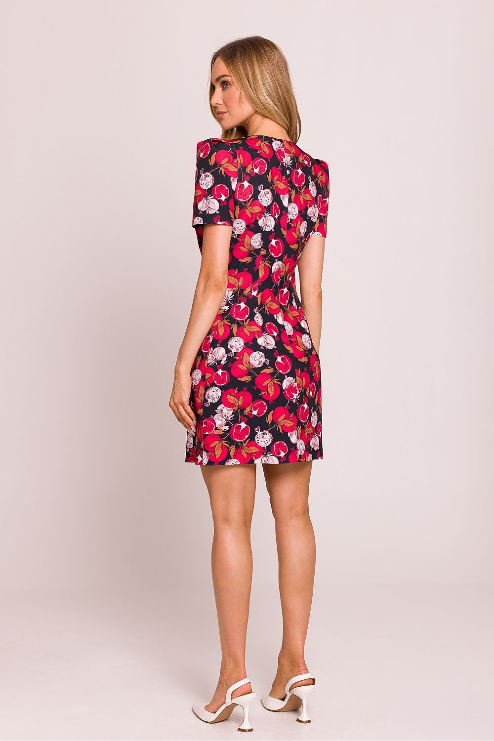 Mini Dagkjole - Moe til dame fra MS StyleHaven, laget av polyester, farge Flerfarget, størrelse L, med short ermer, perfekt til dress