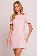 A-fasong Dagkjole - Moe til dame fra MS StyleHaven, laget av polyester; rayon, farge Grå, størrelse XXL, med short ermer, perfekt til dress