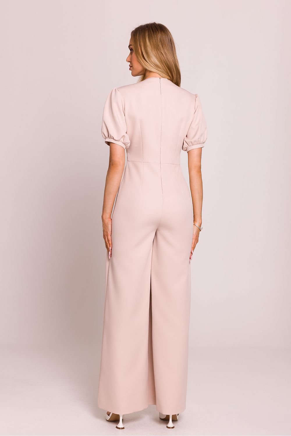 Jumpsuit - Moe til dame fra MS StyleHaven, laget av polyester, farge Brun, størrelse L, med short ermer, perfekt til dress