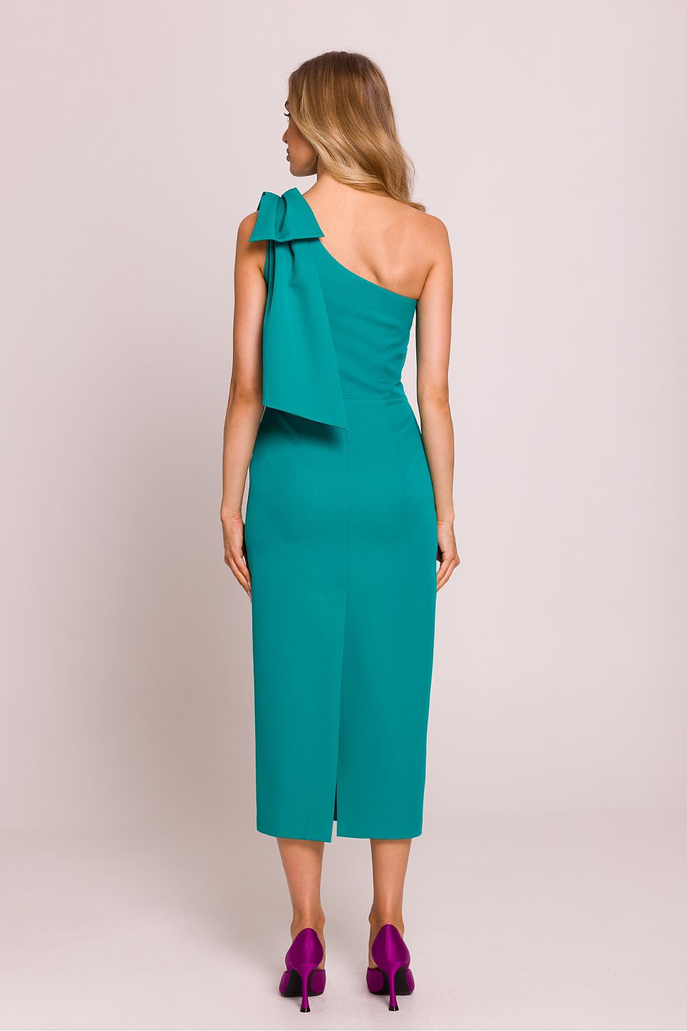 En skulder Cocktailkjole - Moe til dame fra MS StyleHaven, laget av polyester, farge Grønn, størrelse M, med sleeveless ermer, perfekt til dress