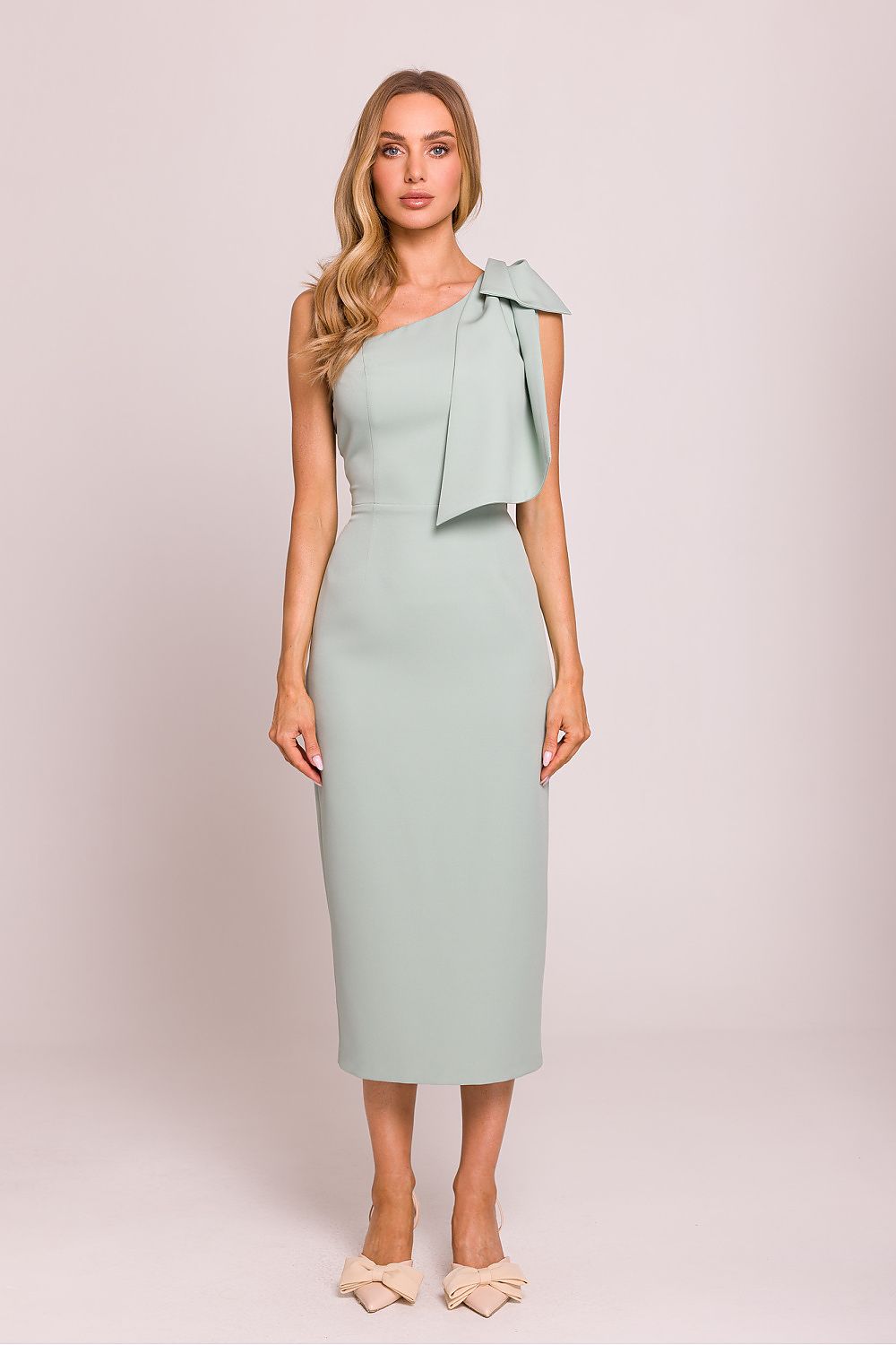 En skulder Cocktailkjole - Moe til dame fra MS StyleHaven, laget av polyester, farge Brun, størrelse s, med sleeveless ermer, perfekt til dress