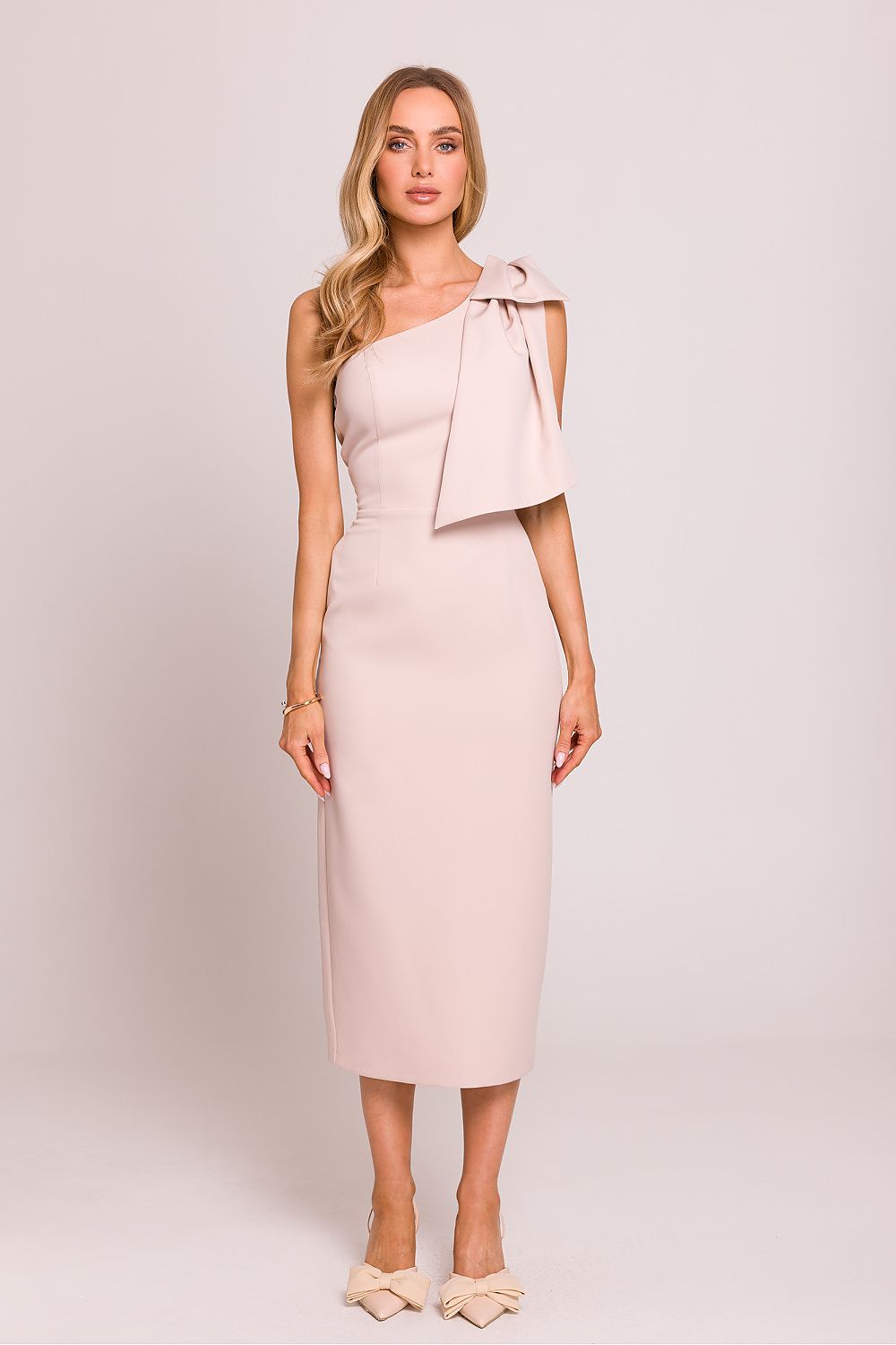 En skulder Cocktailkjole - Moe til dame fra MS StyleHaven, laget av polyester, farge Grønn 2, størrelse s, med sleeveless ermer, perfekt til dress