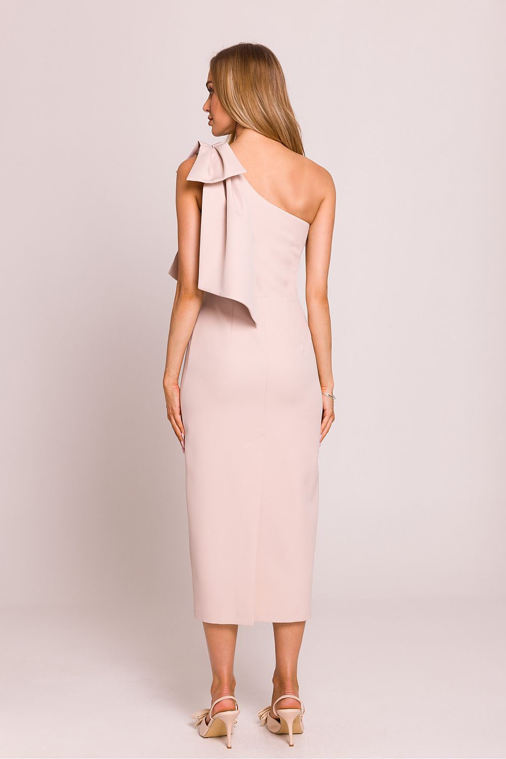 En skulder Cocktailkjole - Moe til dame fra MS StyleHaven, laget av polyester, farge Grønn 2, størrelse M, med sleeveless ermer, perfekt til dress