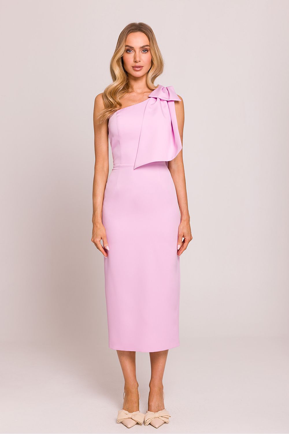 En skulder Cocktailkjole - Moe til dame fra MS StyleHaven, laget av polyester, farge Fiolett, størrelse s, med sleeveless ermer, perfekt til dress