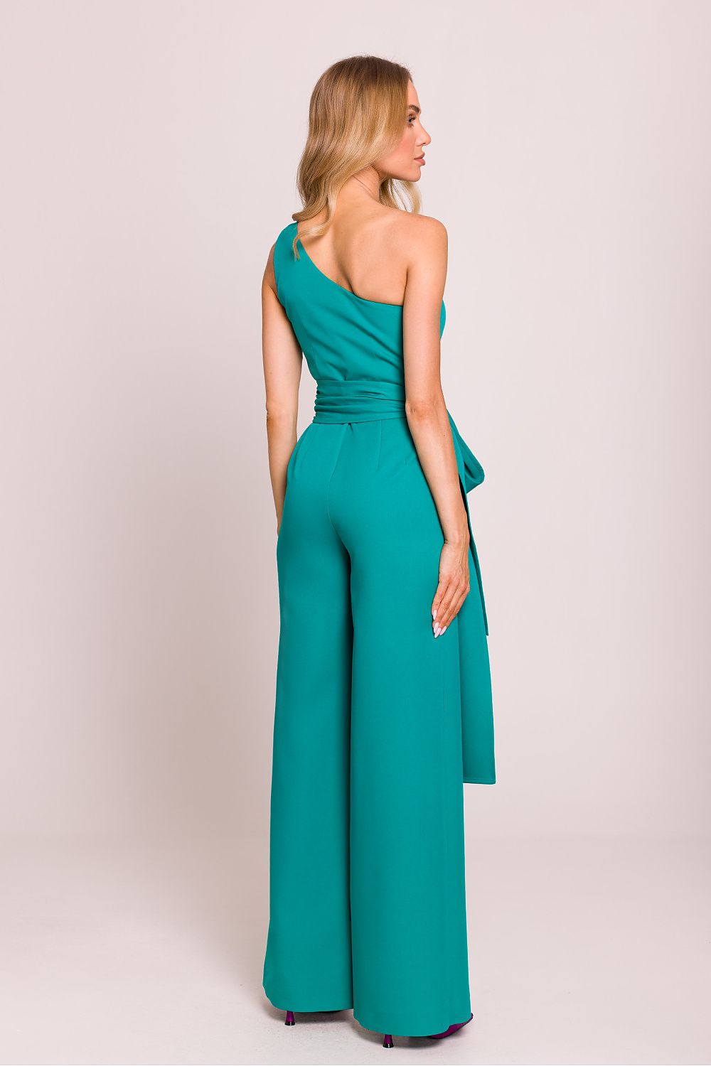 En skulder Jumpsuit - Moe til dame fra MS StyleHaven, laget av polyester, farge Grønn, størrelse M, med sleeveless ermer, perfekt til dress