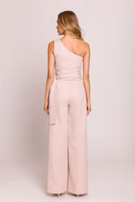 En skulder Jumpsuit - Moe til dame fra MS StyleHaven, laget av polyester, farge Brun, størrelse XXL, med sleeveless ermer, perfekt til dress