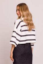 Oversized Genser - Moe til dame fra MS StyleHaven, laget av Bomull; polyester, farge Flerfarget 3, størrelse 2XL/3XL, med 45720 ermer, perfekt til dress