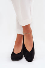ballerina-sko Step in style til dame fra MS StyleHaven, laget av Bomull; polyester, med detaljer i synthetic, farge Svart, størrelse 36, med 45720 ermer, hælhøyde low; flat, skostørrelse 36; 37; 38; 39; 40; 41, perfekt til casual; dress