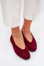 ballerina-sko Step in style til dame fra MS StyleHaven, laget av Bomull; polyester, farge Rød, størrelse 36, med 45720 ermer, perfekt til casual; dress