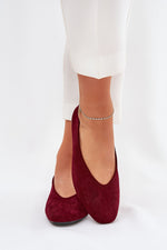 ballerina-sko Step in style til dame fra MS StyleHaven, laget av Bomull; polyester, farge Rød, størrelse 38, med 45720 ermer, perfekt til casual; dress