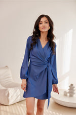 Serina minikjole by Roco Fashion fra MS StyleHaven, størrelse 36, med long, bukselengde long, kjolelengde mini, kjolestil wrap; a-line