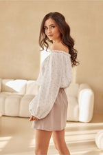 Solea – romantisk bluse med spansk inspirasjon fra Roco Fashion fra MS StyleHaven, størrelse 40, med long, bukselengde long, kjolelengde maxi, kjolestil flared; gown
