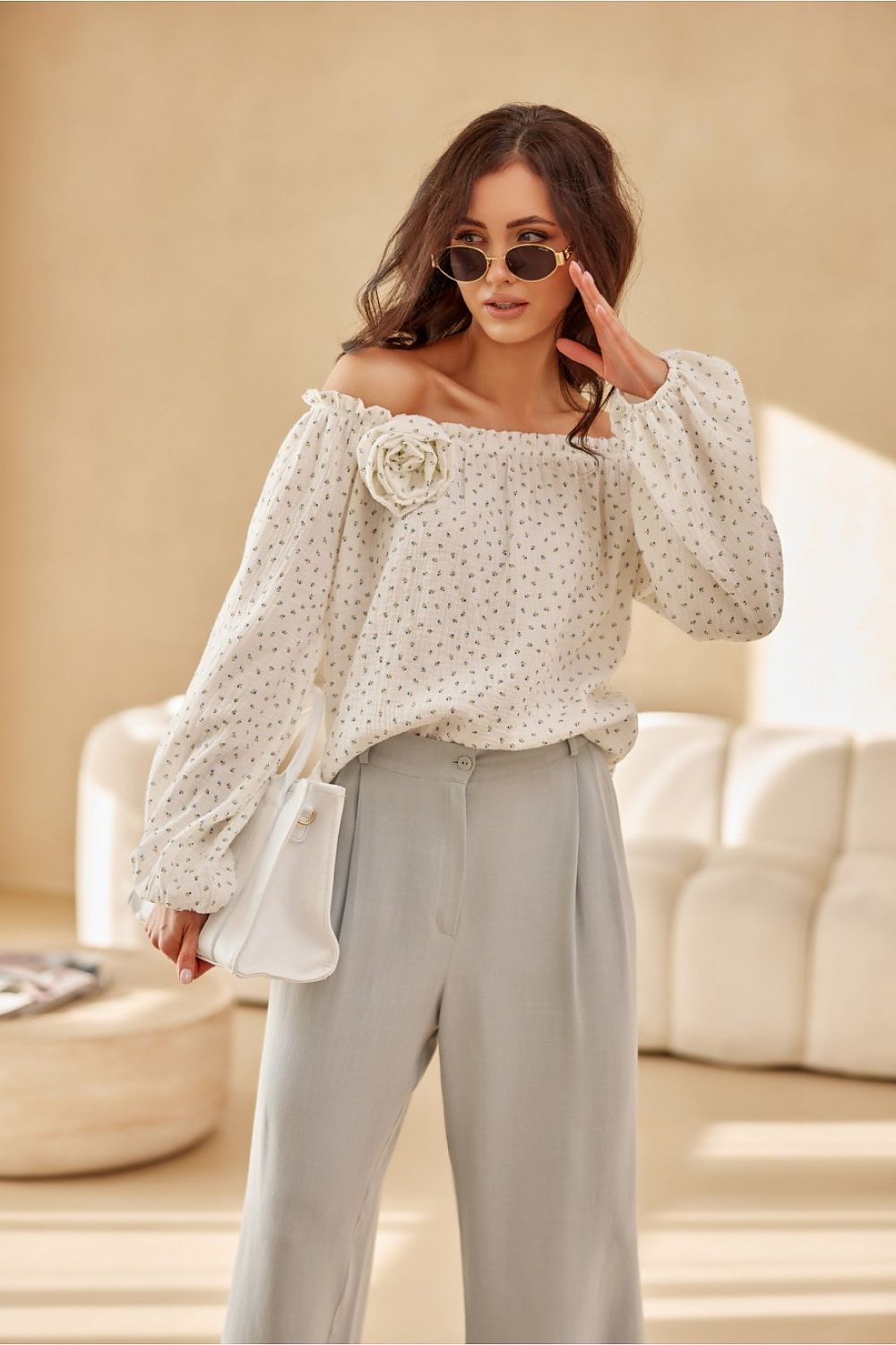 Solea – romantisk bluse med spansk inspirasjon fra Roco Fashion fra MS StyleHaven, størrelse 36, med long, bukselengde long, kjolelengde maxi, kjolestil flared; gown