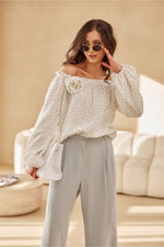 Solea – romantisk bluse med spansk inspirasjon fra Roco Fashion fra MS StyleHaven, størrelse 36, med long, bukselengde long, kjolelengde maxi, kjolestil flared; gown