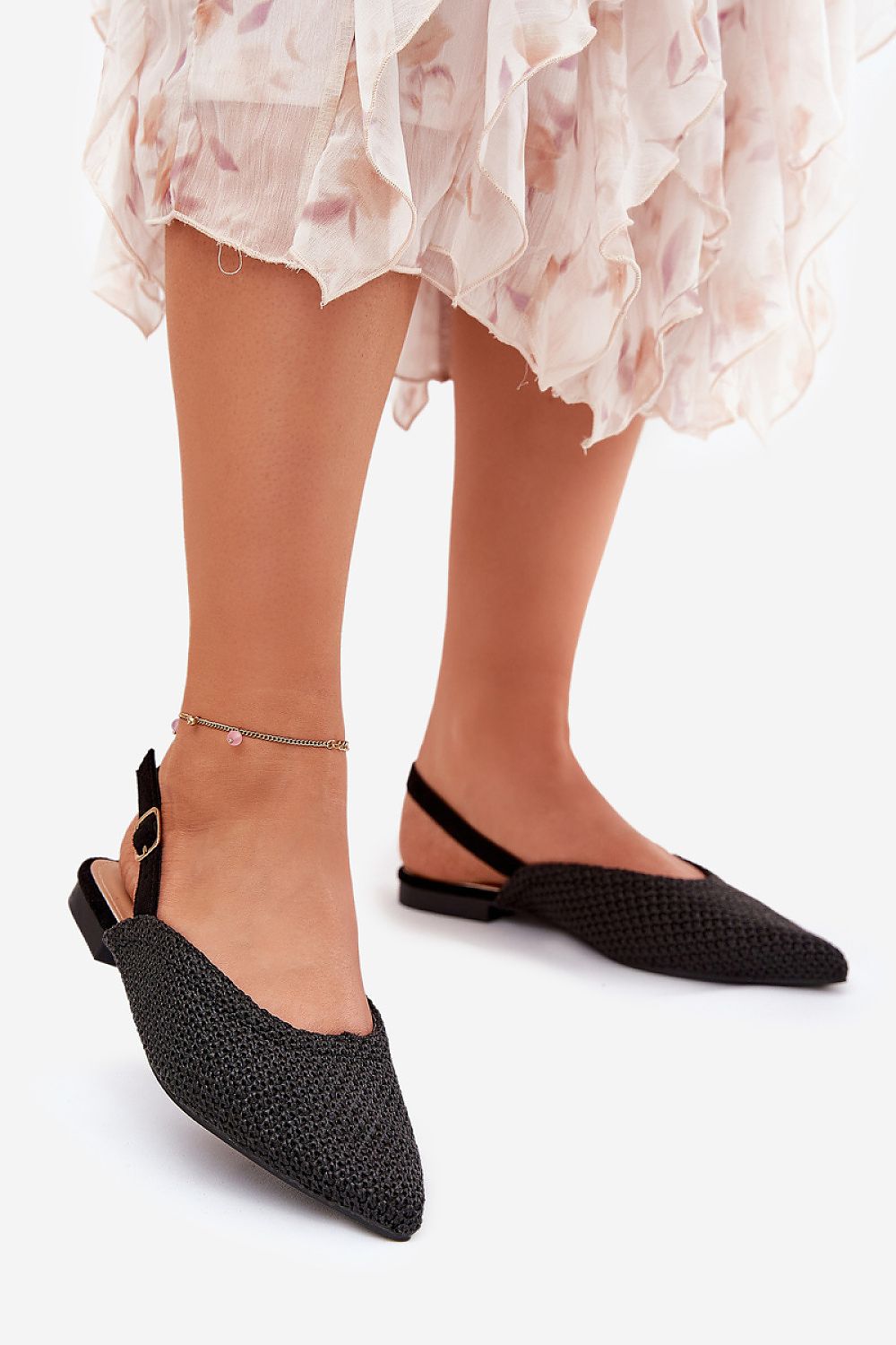 ballerina-sko Step in style til dame fra MS StyleHaven, laget av Bomull; polyester, farge beige, størrelse 39, med 45720 ermer, perfekt til casual; dress