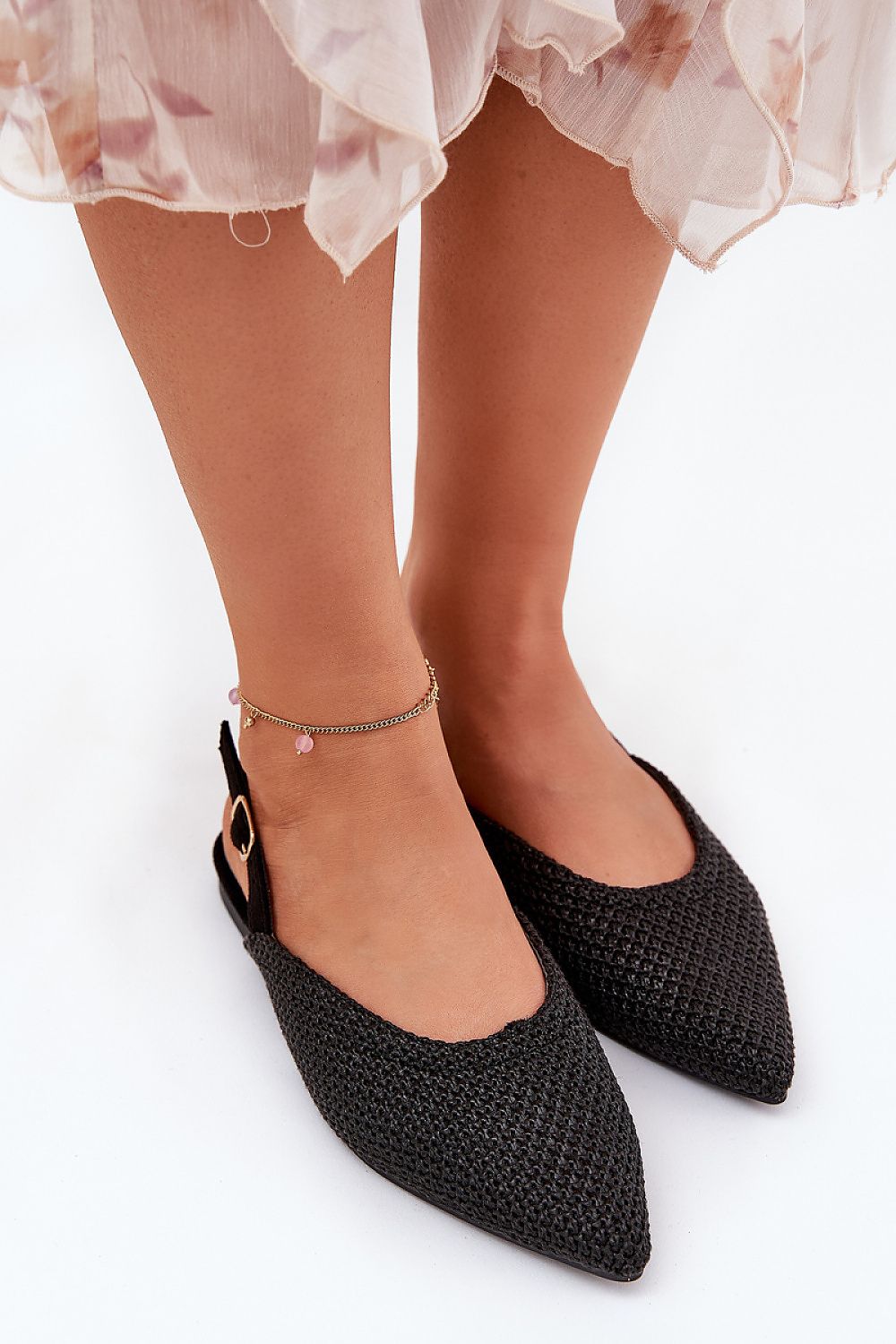 ballerina-sko Step in style til dame fra MS StyleHaven, laget av Bomull; polyester, farge beige, størrelse 41, med 45720 ermer, perfekt til casual; dress