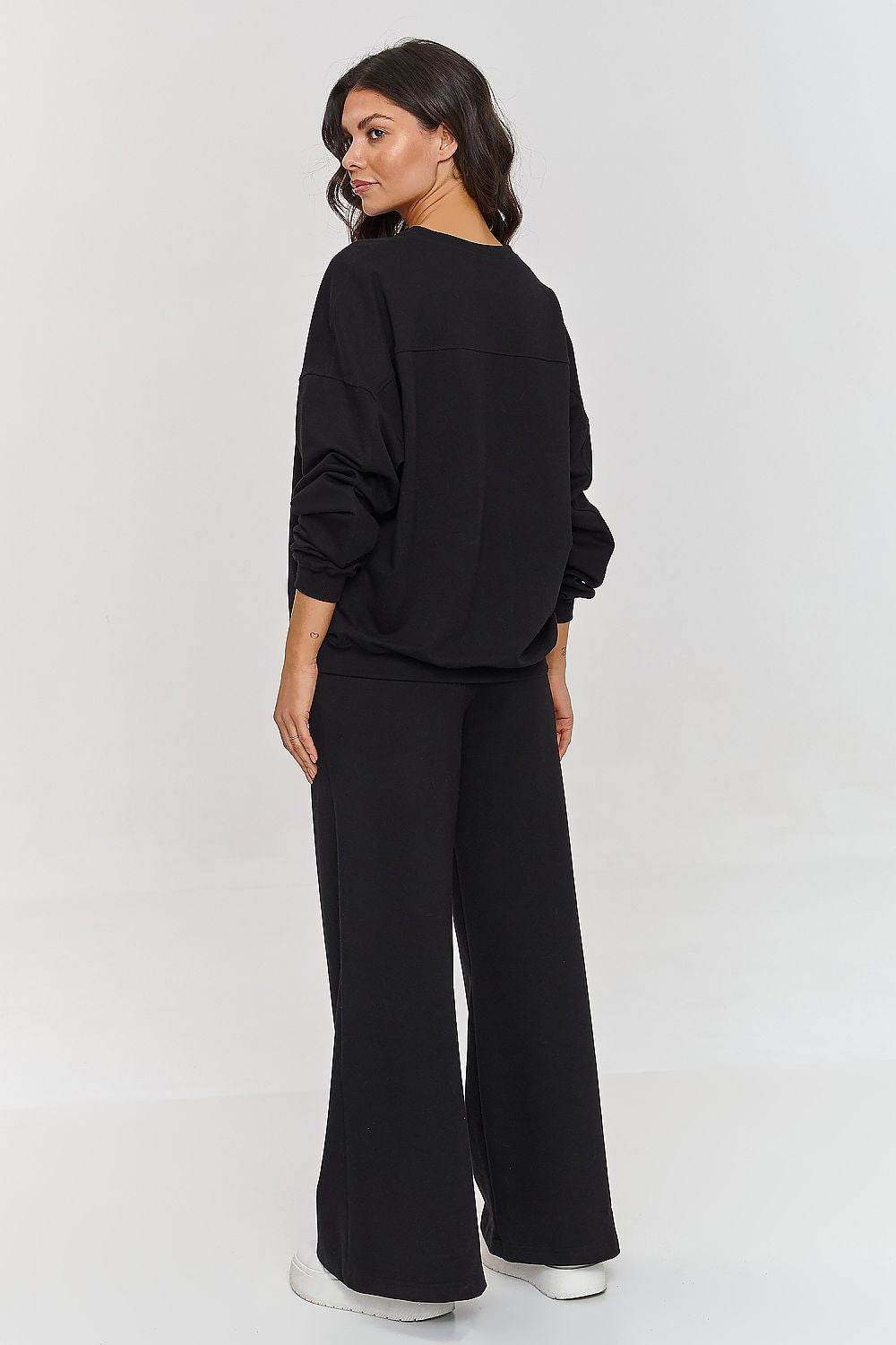 Sett Makadamia til dame fra MS StyleHaven, laget av Bomull; Elastan-1, farge Svart, størrelse 36, med short ermer, perfekt til casual; dress