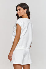 Sett Makadamia til dame fra MS StyleHaven, laget av Bomull, farge beige, størrelse 40, med sleeveless ermer, perfekt til casual; dress