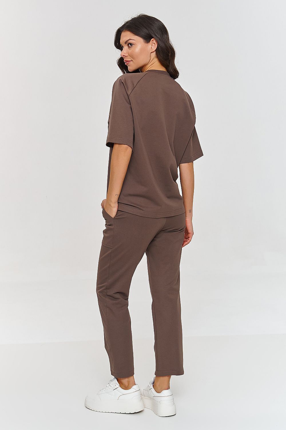 Sett Makadamia til dame fra MS StyleHaven, laget av Bomull, farge beige 2, størrelse 38, med sleeveless; 3-4 ermer, perfekt til casual; dress