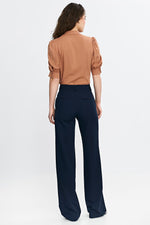 Bluse Nife til dame fra MS StyleHaven, laget av Viskose, farge Brun, størrelse 42, med 3-4; long ermer, perfekt til casual; dress