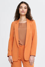 Jakke Nife til dame fra MS StyleHaven, laget av Viskose, farge Oransje, størrelse 38, med short ermer, perfekt til casual; dress