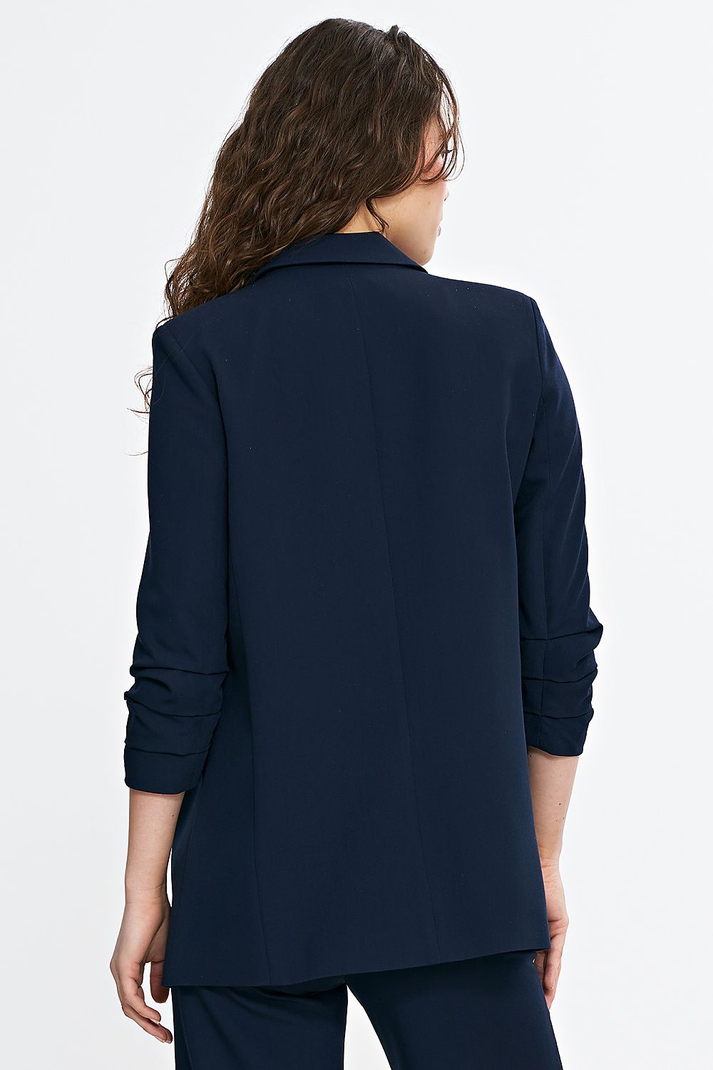Jakke Nife til dame fra MS StyleHaven, laget av Viskose, farge Marineblå, størrelse 38, med short ermer, perfekt til casual; dress