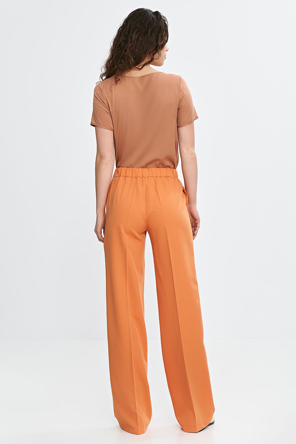 Bukser Nife til dame fra MS StyleHaven, laget av polyester; Viskose, farge Oransje, størrelse 42, med sleeveless ermer, perfekt til casual; dress