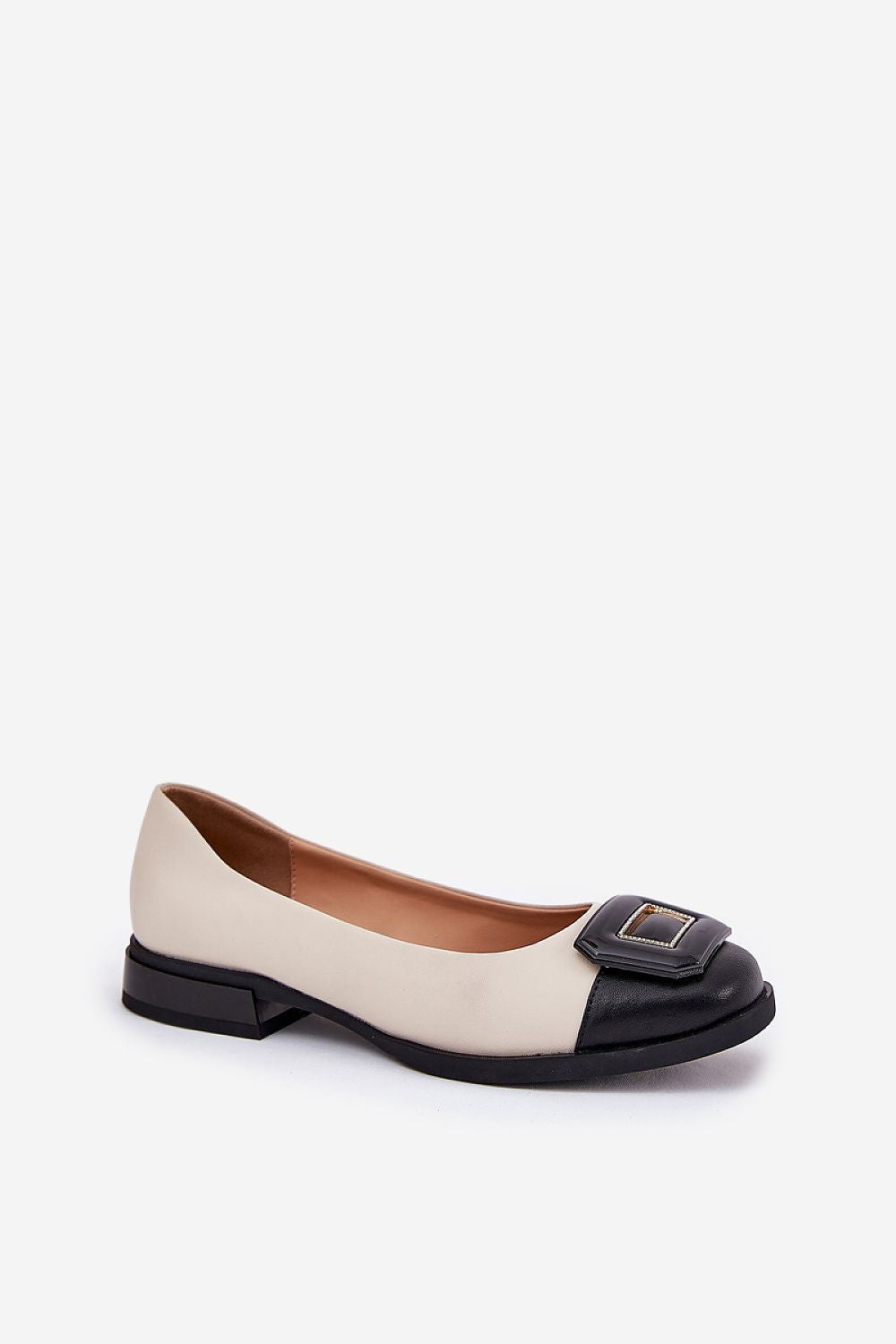 ballerina-sko Step in style til dame fra MS StyleHaven, laget av Bomull; polyester, farge beige, størrelse 37, med 45720 ermer, perfekt til casual; dress