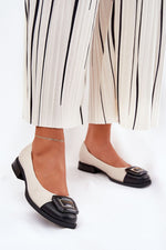 ballerina-sko Step in style til dame fra MS StyleHaven, laget av Bomull; polyester, farge beige, størrelse 38, med 45720 ermer, perfekt til casual; dress