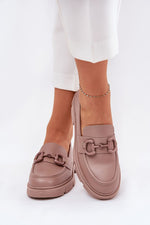 Mocassin Step in Style til dame fra MS StyleHaven, laget av Bomull, farge beige, størrelse 38, med short ermer, perfekt til casual
