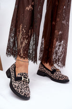 Mocassin Step in Style til dame fra MS StyleHaven, laget av Bomull, med detaljer i suede; leather; faux-leather, farge Grå, størrelse 36, med short ermer, hælhøyde low; flat, skostørrelse 36; 37; 38; 39; 40, perfekt til casual; dress