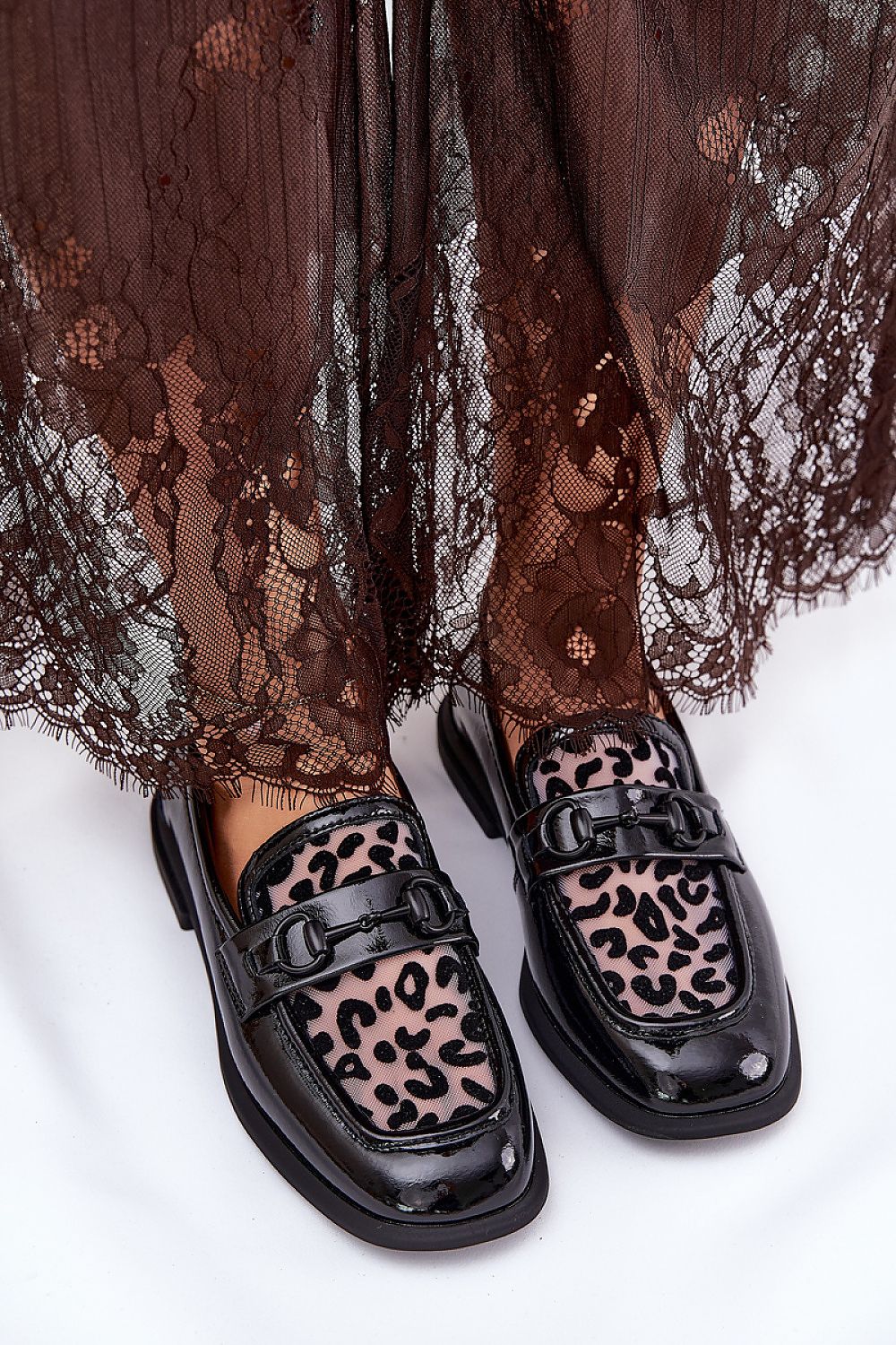 Mocassin Step in Style til dame fra MS StyleHaven, laget av Bomull, med detaljer i leather, farge Svart, størrelse 36, med short ermer, hælhøyde low; flat, skostørrelse 36; 37; 38; 39; 40; 41, perfekt til dress; casual