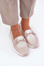 Mocassin Step in Style til dame fra MS StyleHaven, laget av Bomull, farge Rosa, størrelse 38, med short ermer, perfekt til casual