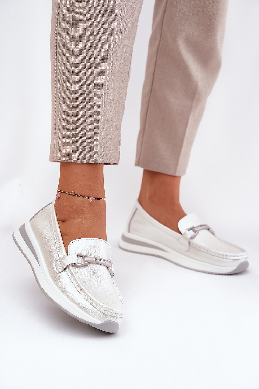 Mocassin Step in Style til dame fra MS StyleHaven, laget av Bomull, farge Rosa, størrelse 39, med short ermer, perfekt til casual