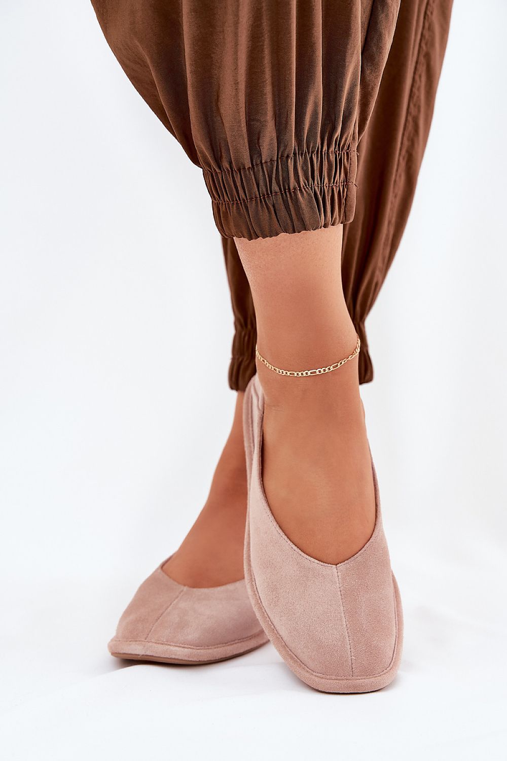ballerina-sko Step in style til dame fra MS StyleHaven, laget av Bomull; polyester, med detaljer i suede, farge Rosa, størrelse 36, med 45720 ermer, hælhøyde low; flat, skostørrelse 36; 37; 38; 39; 40; 41, perfekt til casual; dress
