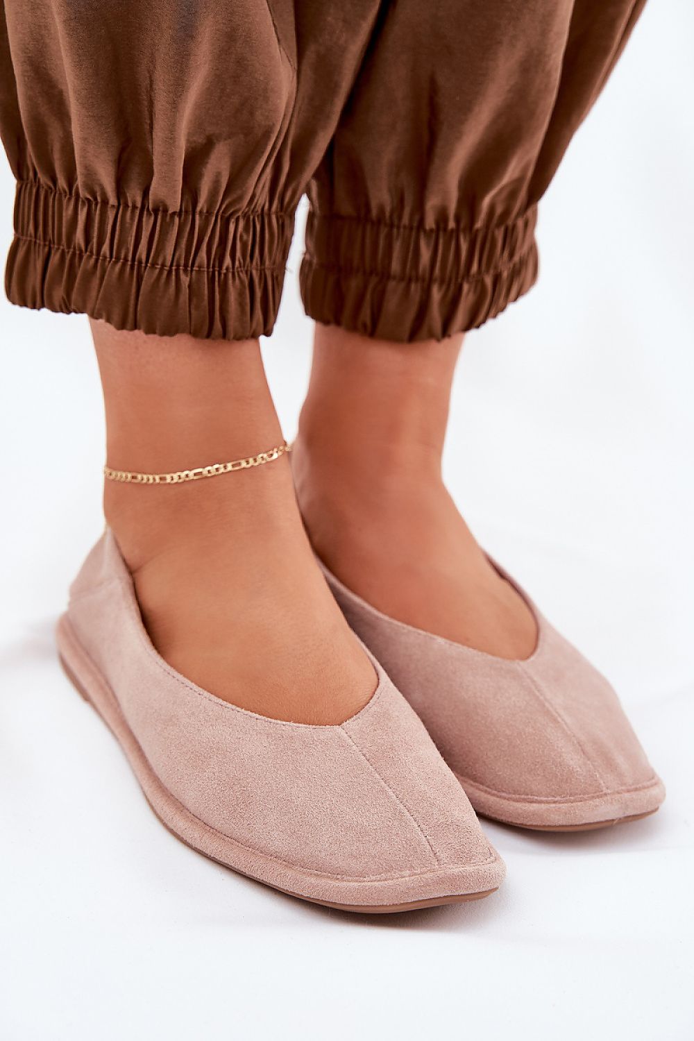 ballerina-sko Step in style til dame fra MS StyleHaven, laget av Bomull; polyester, farge Rosa, størrelse 38, med 45720 ermer, perfekt til casual; dress