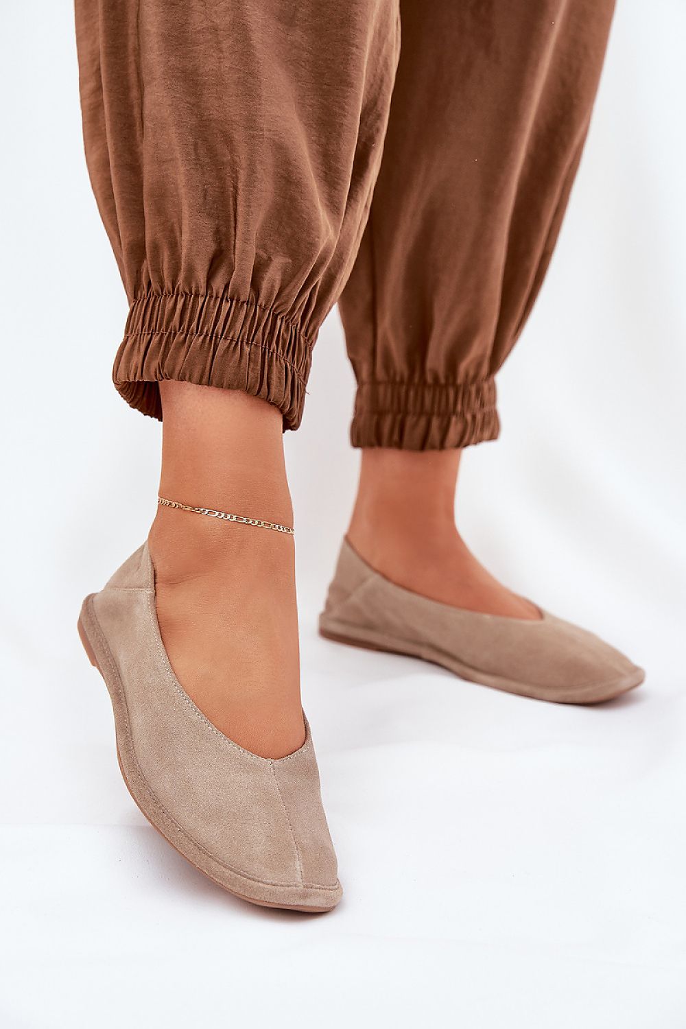 ballerina-sko Step in style til dame fra MS StyleHaven, laget av Bomull; polyester, farge Rosa, størrelse 39, med 45720 ermer, perfekt til casual; dress